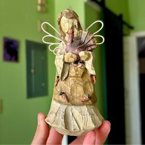 VTG Farmhouse Angel Cottagecore Rustic Faith Based Grandmacore Figurine Accent